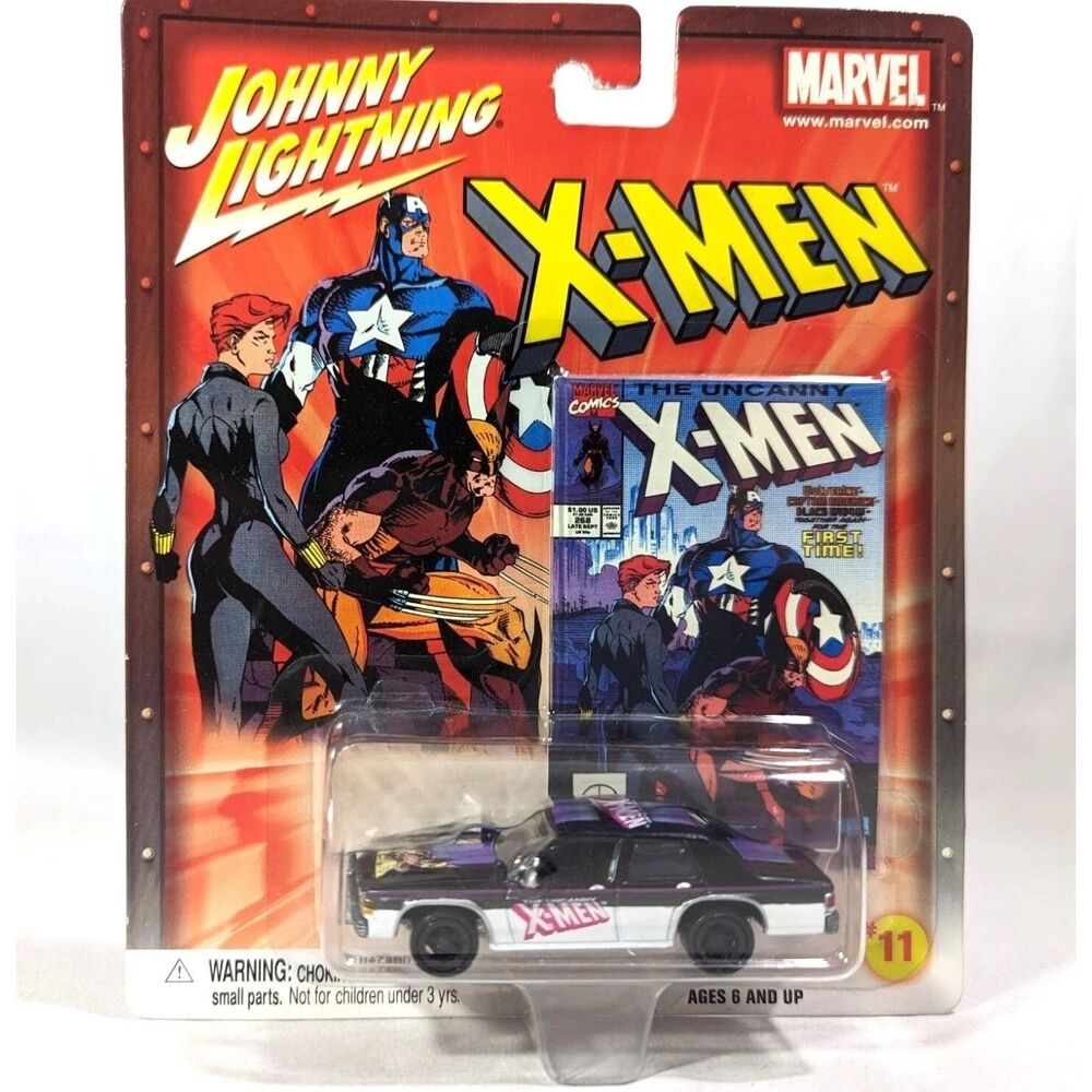 Johnny Lightning Diecast Car The Uncanny X-Men 1990 Ford Crown Victoria Toy Gift